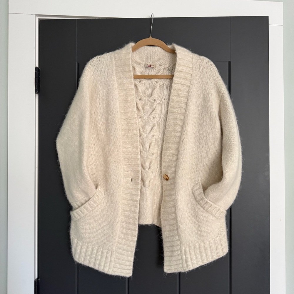 Faherty Cream Cardigan Sweater